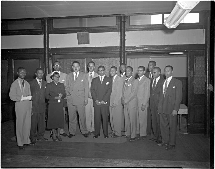 Group portrait [NAACP lawyers with Esther McCready and others], 1950. Paul Henderson, HEN.02.07-019.